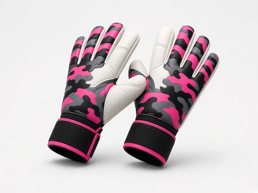 Mutiny concept glove with a pink camo backhand.