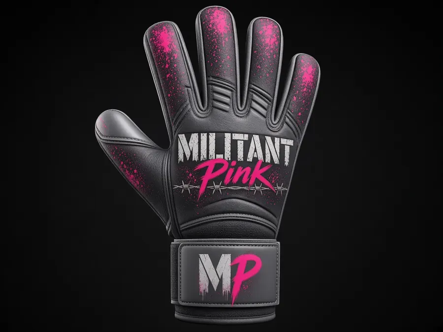 Signature concept glove in black with light steel gray trim.